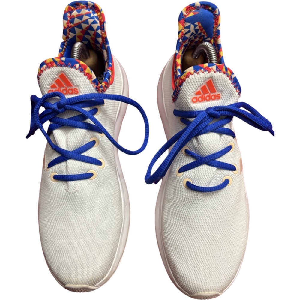 Adidas Women Size 8 Running Everyday Cloudfoam Pure SPW Shoes White/Orange/Red